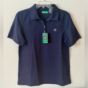 3 Creek Jackson Hole Members Only Oxford Golf Navy Polo Shirt - Sz Large